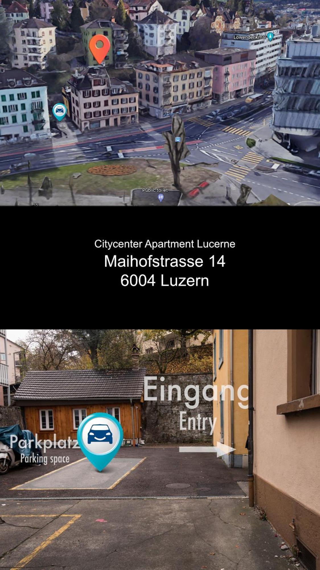 Citycenter Apartment With Parking Люцерн Екстериор снимка